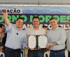 O governador Carlos Massa Ratinho Jr inaugura o Contorno de Francisco Beltrão. Foto: Roberto Dziura Jr/AEN