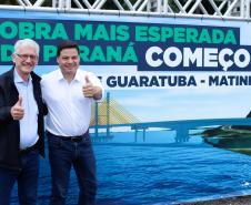 Começa a obra da Ponte Guaratuba-Matinhos, projeto aguardado há mais de 30 anos Foto: Rodrigo Félix Leal / SEIL