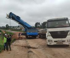 Recuperação emergencial de rodovia em Jaguariaíva entra em nova etapa Foto: DER