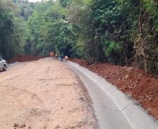 Recuperação de rodovia em Salgado Filho avança e tráfego deve ser liberado mês que vem Foto: DER-PR