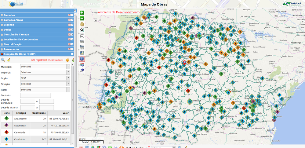 Mapa de Obras