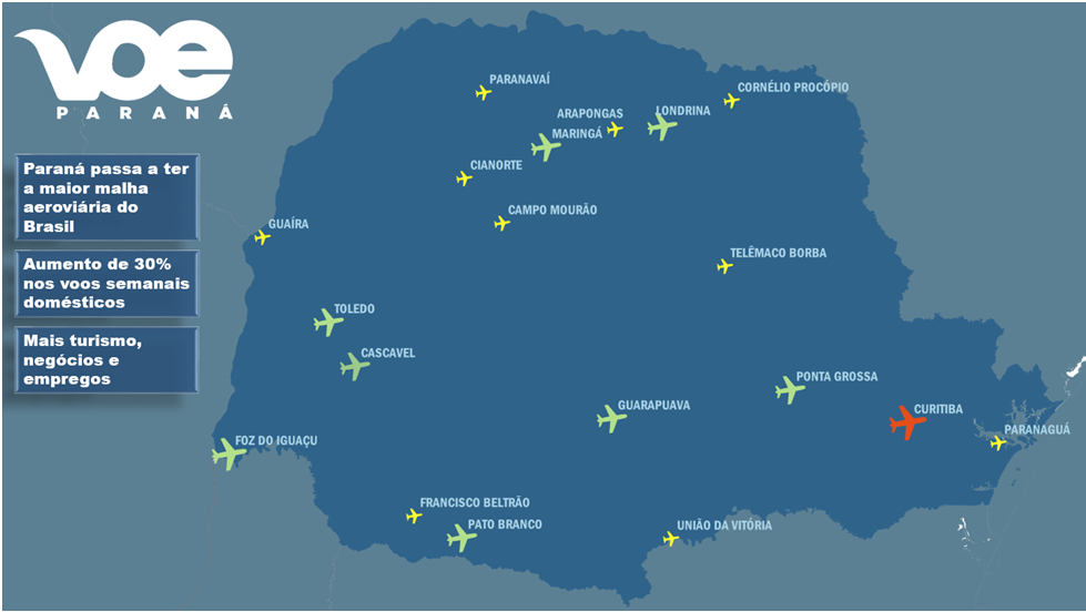 Mapa do Voe Paraná