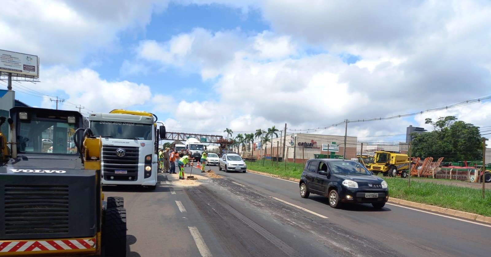 Operação de tréfego rodoviário - limpeza de pista
