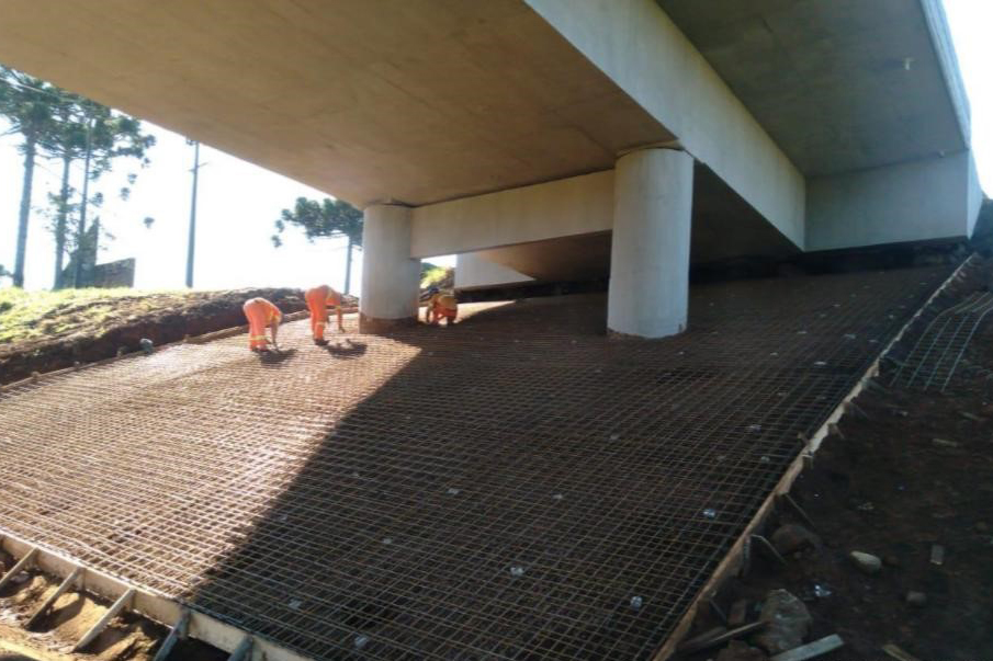 Reformas de pontes alteram tráfego de veículos em União da Vitória - Viaduto Av. Bento Munhoz de Rocha Neto na PRC-280 em Palmas