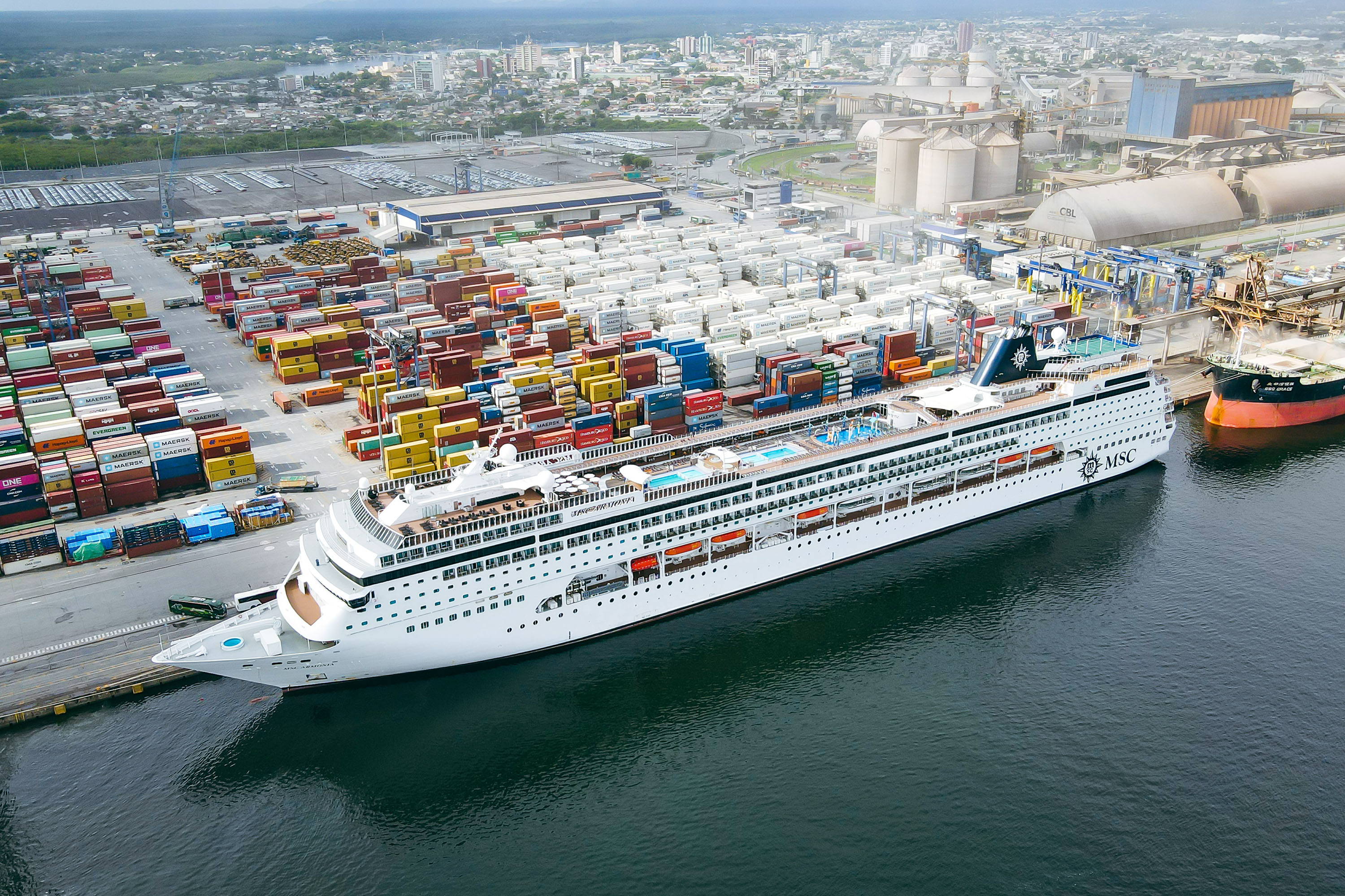 Porto de Paranaguá receberá nova temporada de navios de passageiros da MSC Foto: MSC Armonia