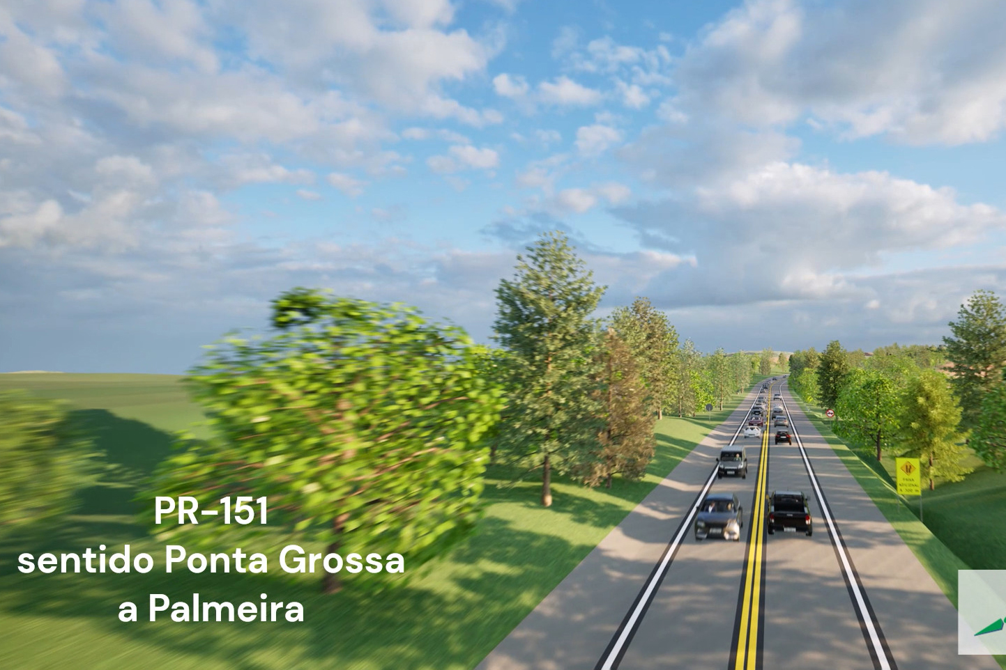 R$ 274 milhões: DER/PR publica edital de modernização da PR-151, de Palmeira a Ponta Grossa Foto: DER