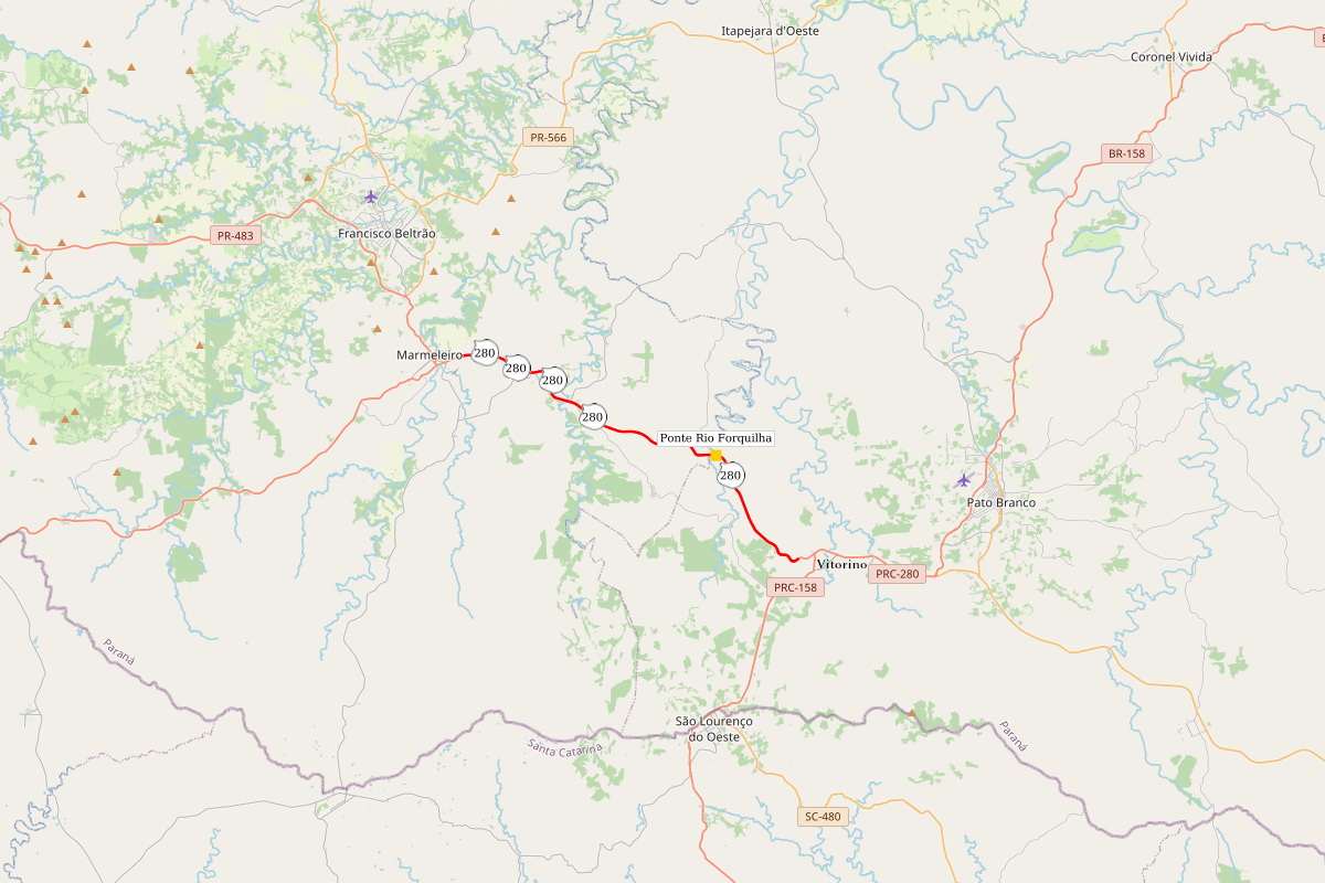 Obras de Conservação da ponte sobre o Rio Forquilha na PRC-280