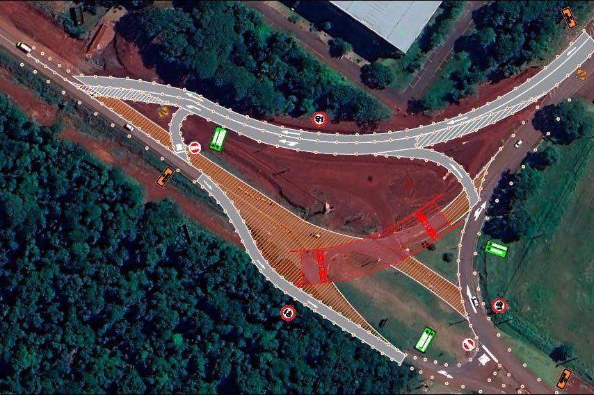 Rodovia das Cataratas: desvio no acesso ao aeroporto de Foz a partir de segunda-feira