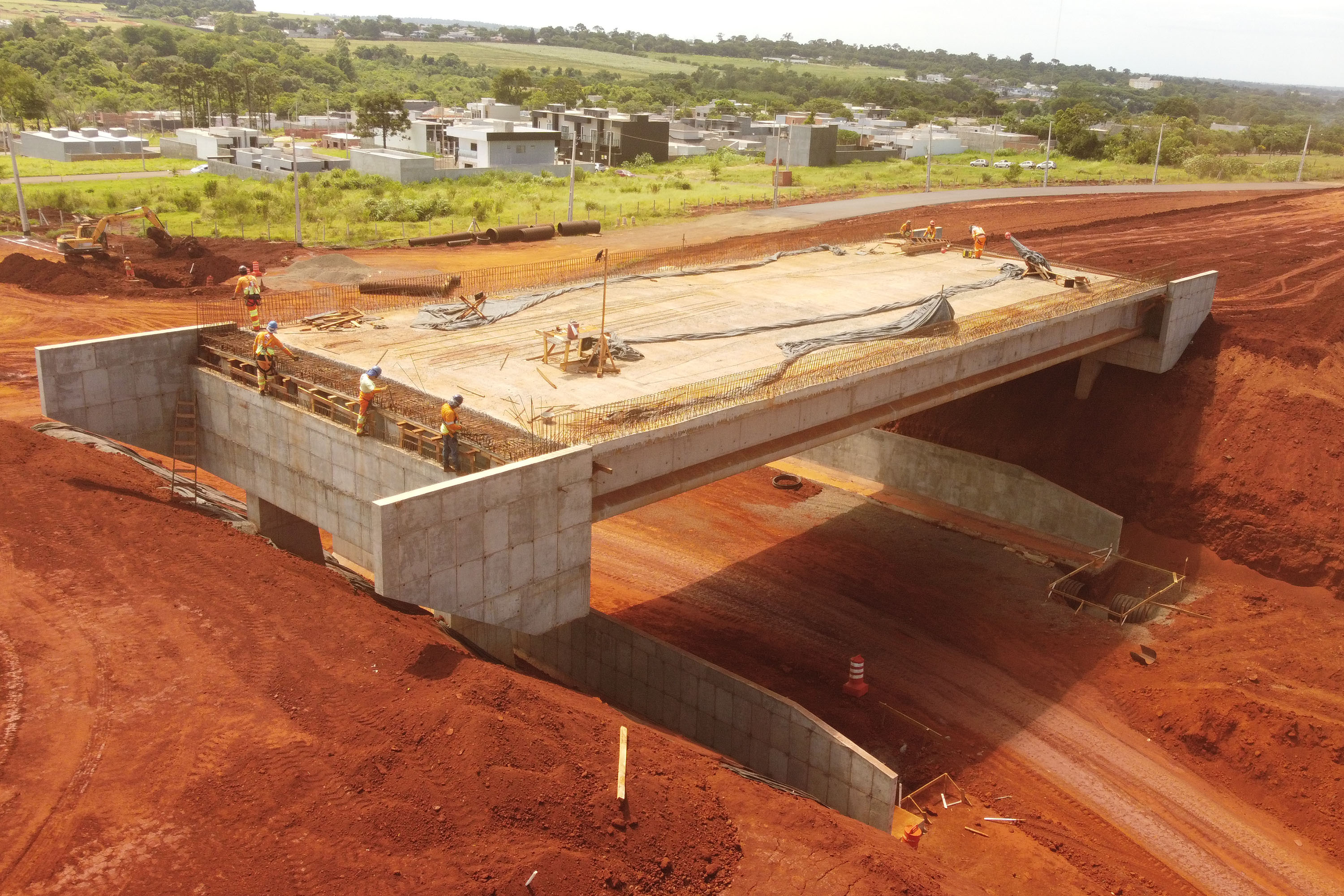 Obra da Perimetral Leste de Foz do Iguaçu