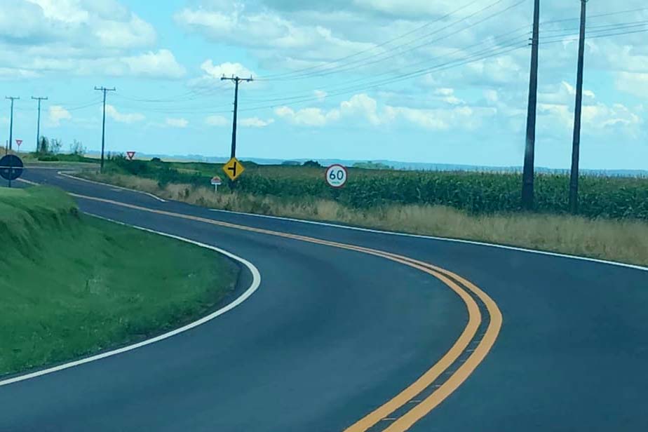 PR-459 entre Reserva do Iguaçu e Pinhão