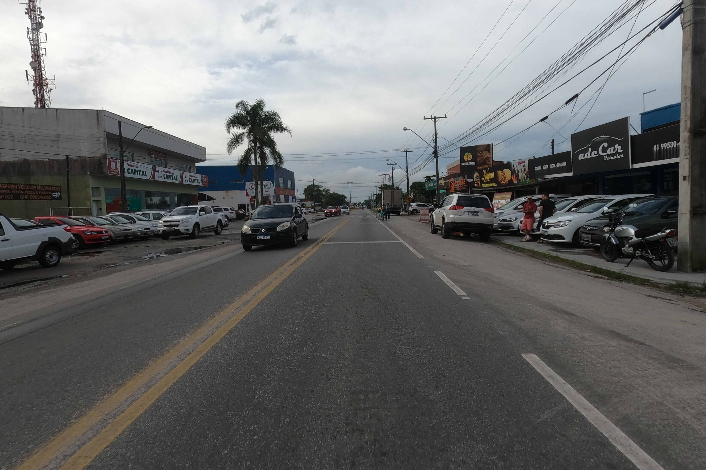 Atual estrada entre Matinhos e Pontal do Paraná