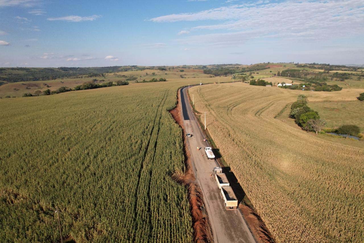 Obras da nova estrada entre Ramilândia e Santa Helena