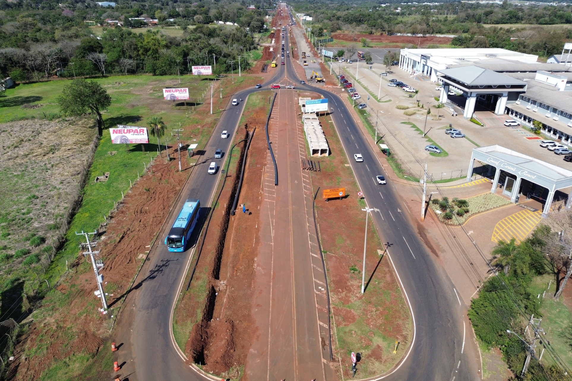 Obras Duplicação da Rodovia das Cataratas em Foz do Iguaçu
