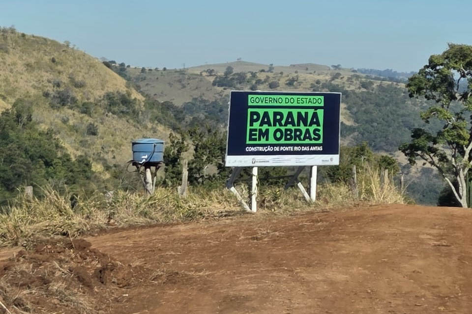 Obras da nova ponte de concreto