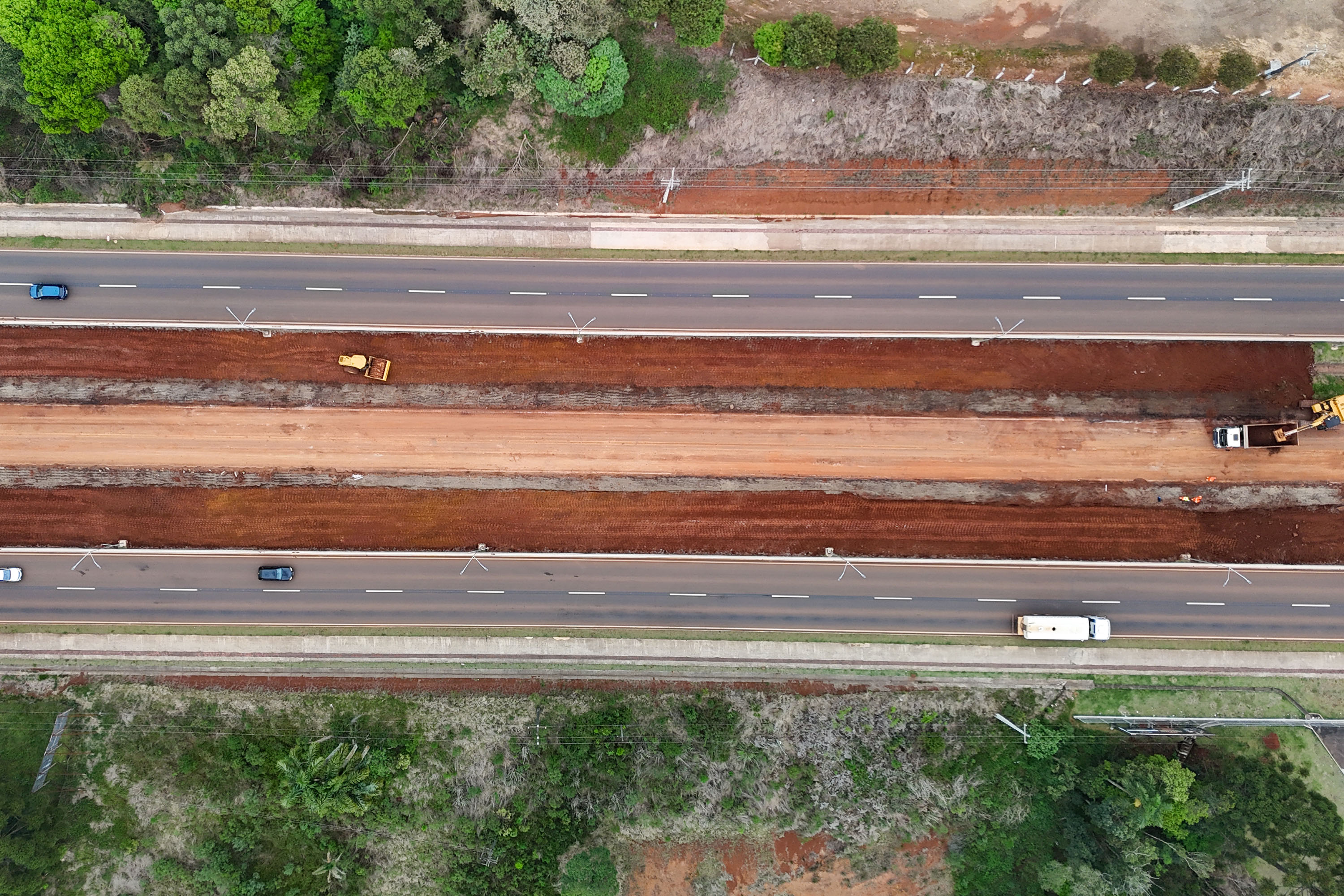 Trecho em obras