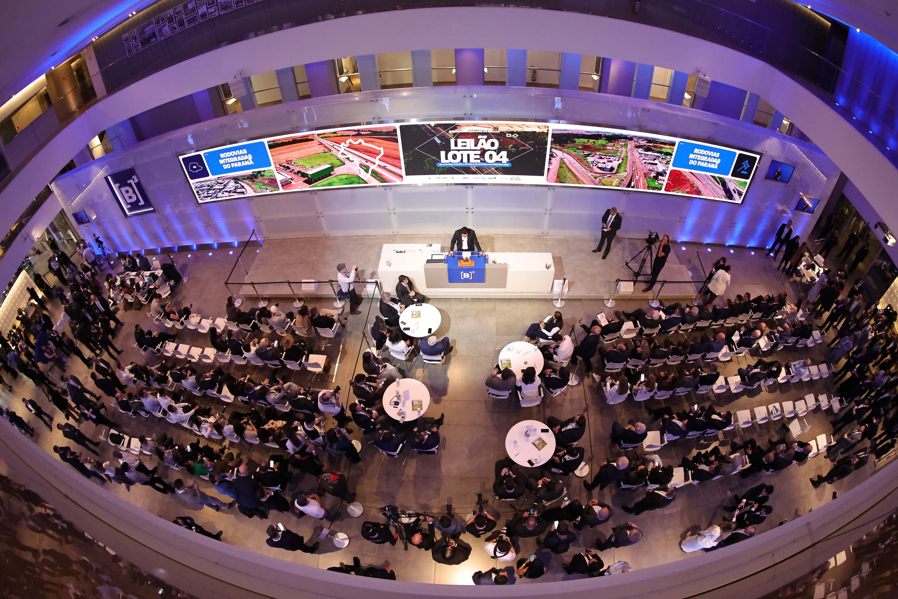 EVENTO do leilão do Lote 4 das concessões rodoviárias do Paraná,