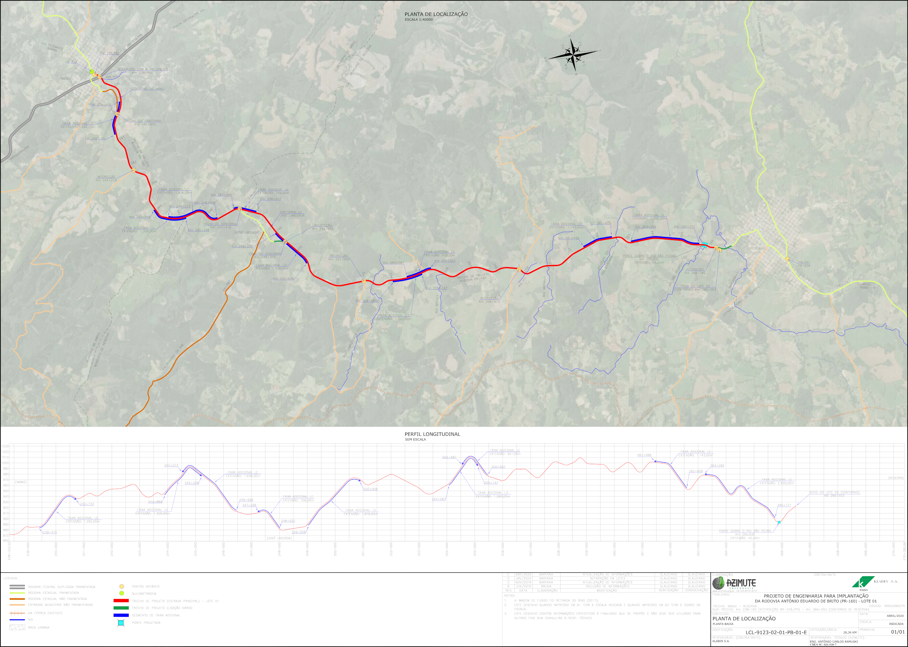 PR-160 pavimentação entre Imbaú e Reserva - mapa