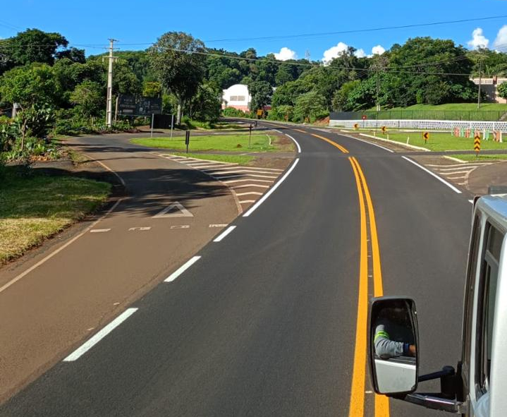 PRC-158 em Rio Bonito do Iguaçu, serviços de reperfilagem e sinalização