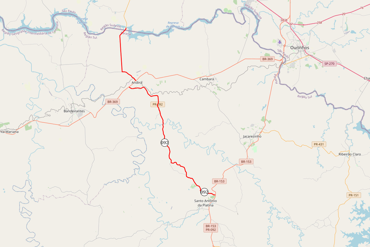 Edital para restaurar PR-092 entre Santo Antônio da Platina e Andirá tem resultado final