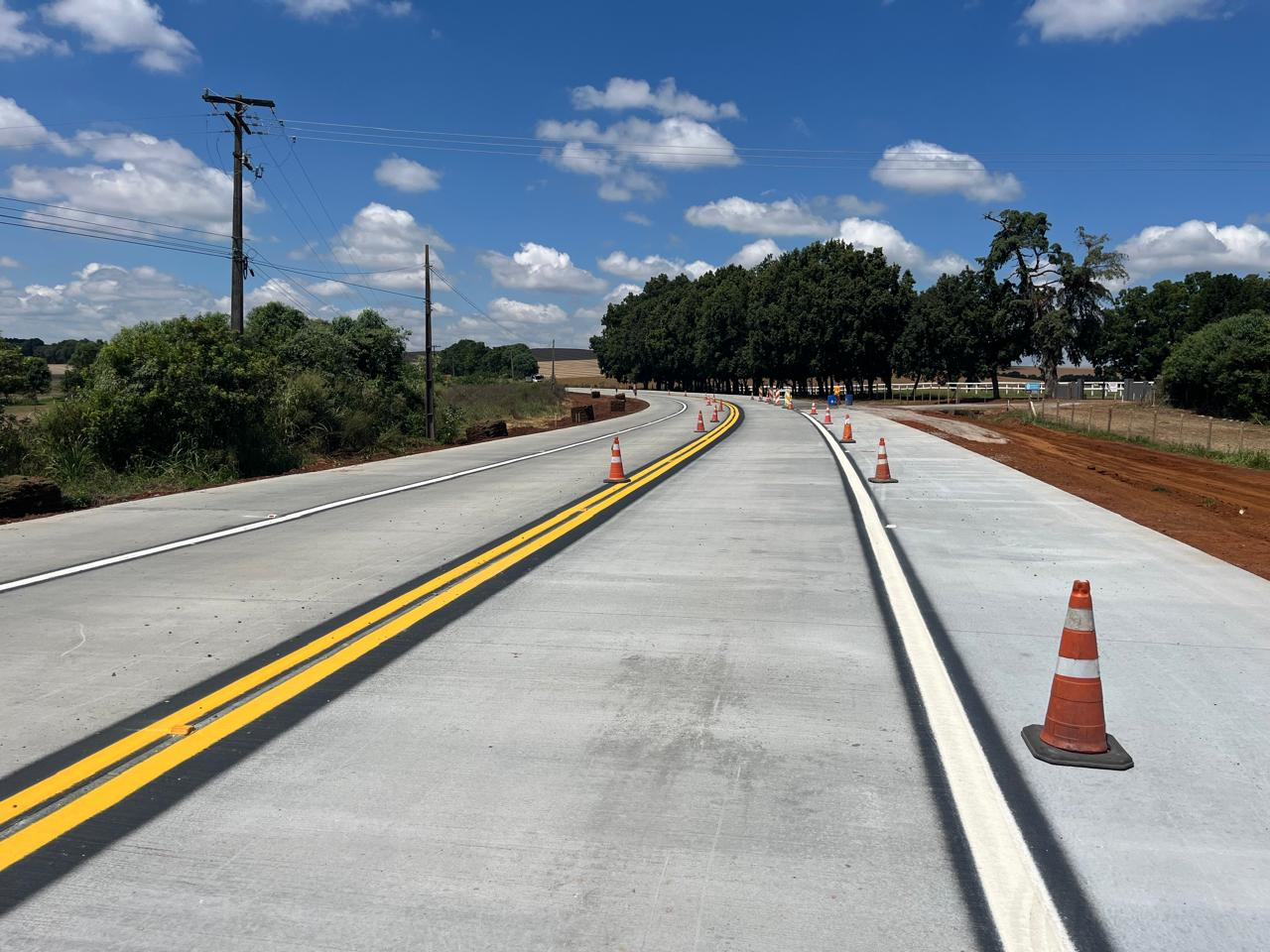 Restauração da PR-151 entre Ponta Grossa e Palmeira tem os primeiros quilômetros prontos