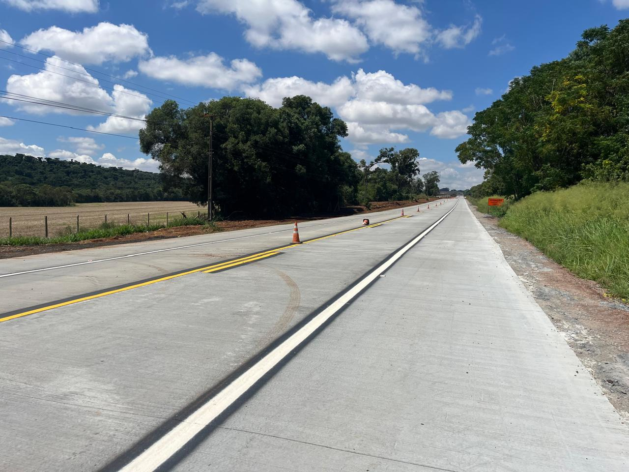 Restauração da PR-151 entre Ponta Grossa e Palmeira tem os primeiros quilômetros prontos
