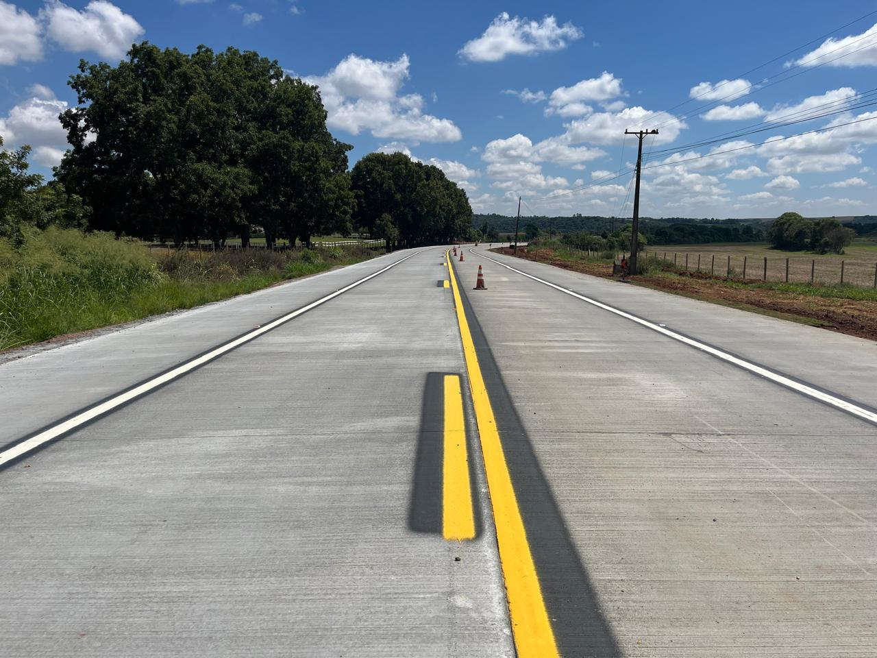 Restauração da PR-151 entre Ponta Grossa e Palmeira tem os primeiros quilômetros prontos