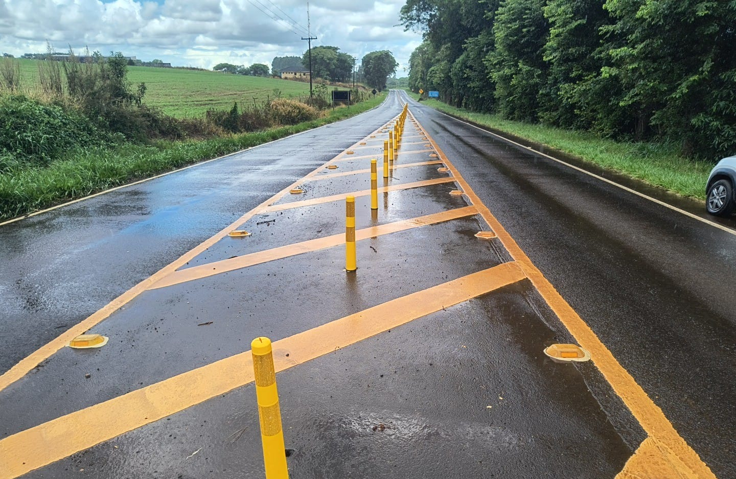 Rodovia entre São João e São Jorge d’Oeste recebe reforço de sinalização