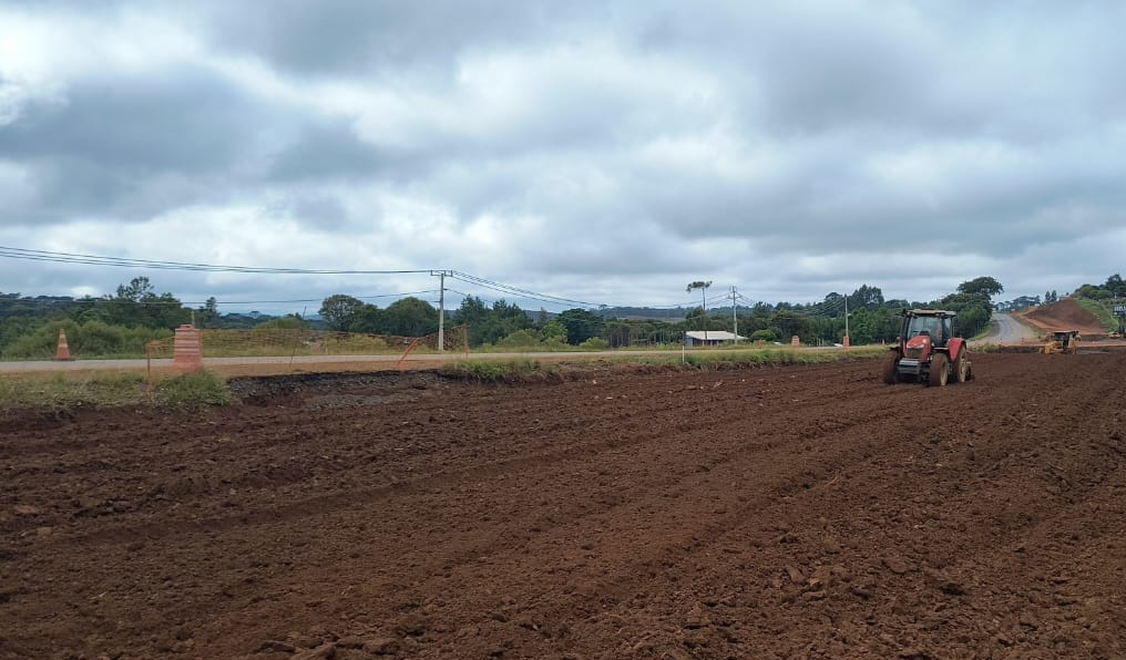 Duplicação em concreto da PRC-466 entre Turvo e Palmeirinha chega a 22,7% de execução