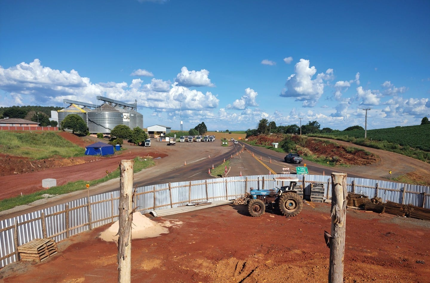 Duplicação em concreto da PRC-466 entre Pitanga e Turvo atinge 18,22%