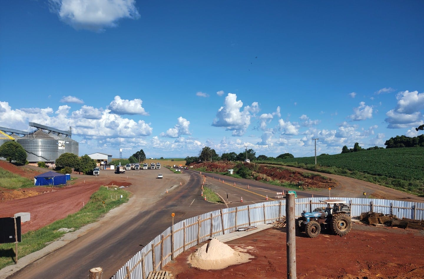 Duplicação em concreto da PRC-466 entre Pitanga e Turvo atinge 18,22%