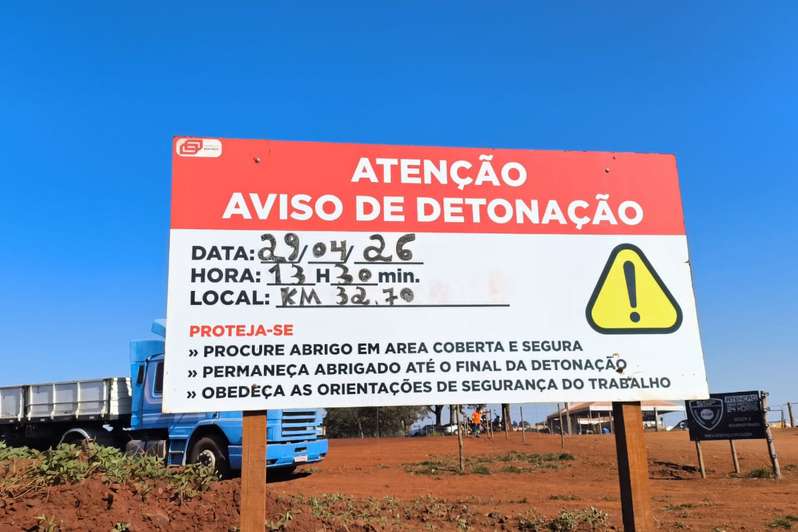 Duplicação da PR-445 terá duas detonações de rochas entre Lerroville e Irerê na quarta-feira
