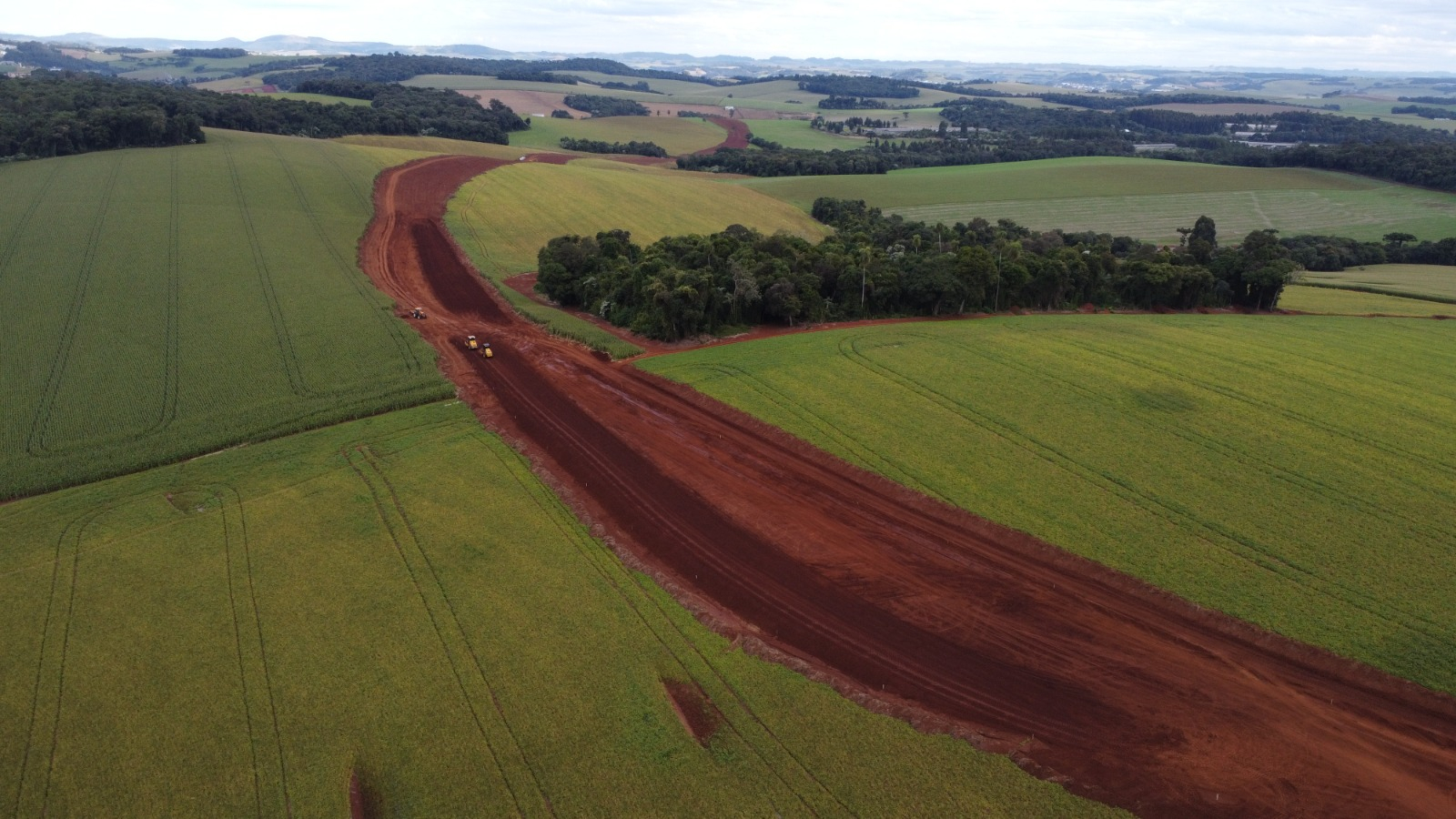 Novo Contorno Noroeste de Pato Branco tem avanços nos serviços de terraplenagem