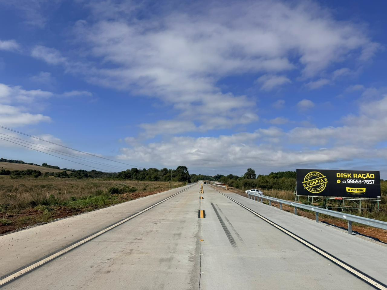Restauração em concreto da PR-151 entre Ponta Grossa e Palmeira chega a 53% de execução