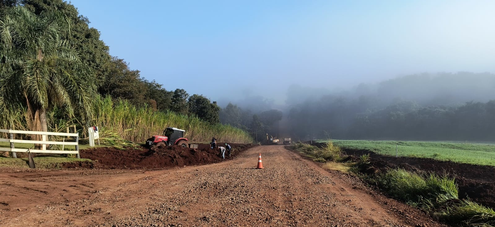 Sonho antigo, PR-239 entre Mato Rico e Roncador já tem obras de pavimentação