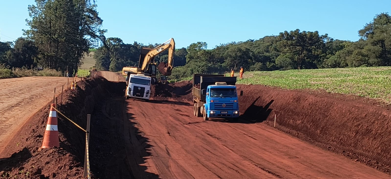 Sonho antigo, PR-239 entre Mato Rico e Roncador já tem obras de pavimentação