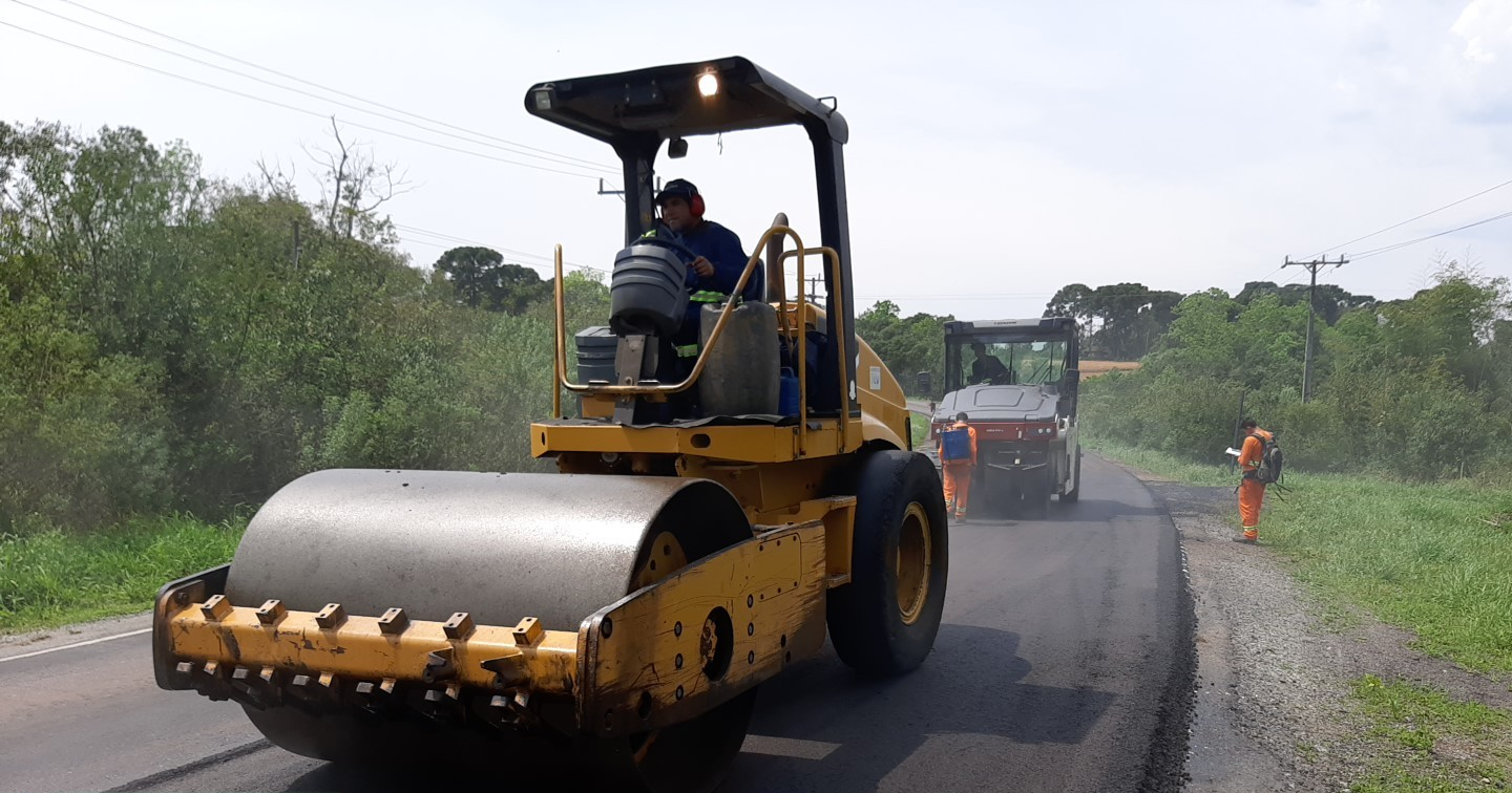 DER/PR está realizando melhorias em rodovia entre Campo do Tenente e a Lapa