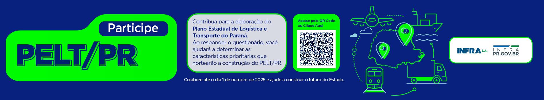 Banner inscrição PELT/PR