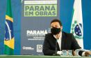 O secretário de Infraestrutura e Logística, Sandro Alex, atende a imprensa nesta quinta-feira (5) para esclarecer a nova modelagem das concessões de rodovias do Paraná. 05/08/2021. Foto: Rodrigo Félix Leal / INFRA