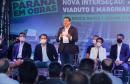 O governador Carlos Massa Ratinho Junior e o Secretário da Infraestrutura, Sandro Alex acompanhados do diretor-geral do DER, Fernando Furiatti inauguraram nesta terça-feira (10) o Viaduto do Sabará, no quilômetro 173 da rodovia BR-373, em Ponta Grossa, nos Campos Gerais. Foto: Rodrigo Félix Leal / InfraPR 