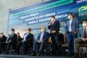 O governador Carlos Massa Ratinho Junior e o ministro da Infraestrutura, Tarcísio Gomes de Freitas, apresentam, os detalhes da nova concessão de 3,3 mil quilômetros de rodovias do Paraná. Foto: Rodrigo Félix Leal / InfraPR