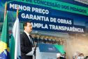 O governador Carlos Massa Ratinho Junior e o ministro da Infraestrutura, Tarcísio Gomes de Freitas, apresentam, os detalhes da nova concessão de 3,3 mil quilômetros de rodovias do Paraná. Foto: Rodrigo Félix Leal / InfraPR