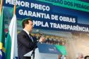 O governador Carlos Massa Ratinho Junior e o ministro da Infraestrutura, Tarcísio Gomes de Freitas, apresentam, os detalhes da nova concessão de 3,3 mil quilômetros de rodovias do Paraná. Foto: Rodrigo Félix Leal / InfraPR