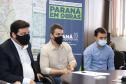 Durante a reunião na secretaria foi acordado que o volume de pedras será dividido em partes iguais (aproximadamente 3mil metros cúbicos) e que cada prefeitura ficará responsável pela retirada e transporte do material até seu município. Foto: Rodrigo Félix Leal / InfraPR