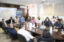 Durante a reunião na secretaria foi acordado que o volume de pedras será dividido em partes iguais (aproximadamente 3mil metros cúbicos) e que cada prefeitura ficará responsável pela retirada e transporte do material até seu município. Foto: Rodrigo Félix Leal / InfraPR