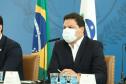 O governador Carlos Massa Ratinho Junior e secretários de Estado apresentam nesta sexta-feira (26), em conjunto com a Polícia Rodoviária Federal, detalhes do plano de operação para o fim da concessão das rodovias paranaenses, que ocorre neste final de semana. - 26/11/2021 - Foto:Rodrigo Félix Leal /InfraPR