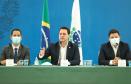 O governador Carlos Massa Ratinho Junior e secretários de Estado apresentam nesta sexta-feira (26), em conjunto com a Polícia Rodoviária Federal, detalhes do plano de operação para o fim da concessão das rodovias paranaenses, que ocorre neste final de semana. - 26/11/2021 - Foto:Rodrigo Félix Leal /InfraPR
