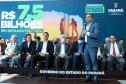 O governador Carlos Massa Ratinho Junior confirmou nesta terça-feira (29), junto ao secretário da Infraestrutura e Logística do Paraná, Sandro Alex e do diretor-presidente da Portos do Paraná, Luiz Fernando Garcia, as obras de implantação de novas esteiras transportadoras nos berços 211, 209 e 208, com investimento de R$ 800 milhões da iniciativa privada, das empresas Rocha e Fertipar. Foto: Rodrigo Félix Leal / Seil
