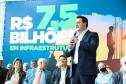 O governador Carlos Massa Ratinho Junior anunciou nesta terça-feira (29) mais de R$ 2,5 bilhões em investimentos em infraestrutura. Foto: Rodrigo Félix Leal / Seil