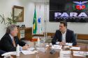 Governador Carlos Massa Ratinho Junior em reunião com o diretor-geral brasileiro da Itaipu Binacional, Almirante Anatalício Risden ( foto) - Curitiba, 18/04/2022 Foto: Ari Dias/AEN