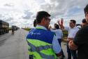 O governador Carlos Massa Ratinho Junior vistoriou nesta quinta-feira (28) uma das obras mais aguardadas da região Sudoeste: a revitalização do trecho da PRC-280 que vai de Palmas ao Trevo Novo Horizonte, em General Carneiro Foto: Ari Dias/AEN
